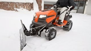 Husqvarna tractors  how to attach snow blade [upl. by Ulah737]