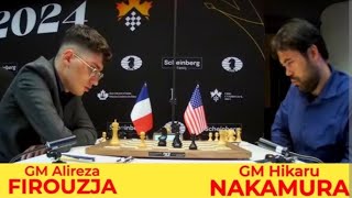 ALIREZA VS NAKAMURA  FIDE Candidates [upl. by Monro]