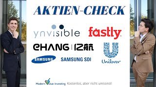 Unilever jetzt VERKAUFEN Ynvisible  Fastly  eHang  Samsung SDI  Aktien  Check [upl. by Micky840]