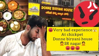 My bad experience🤬😡 at SR Nagar Donne Biryani  Eroju Yaadaki  Sandeep Naidu  Food Vlogs [upl. by Urbano]