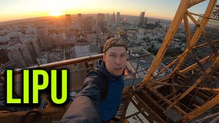 VARŠUVOS DANGORAIŽIS  WARSAW SKYSCRAPER CRANE CLIMBING [upl. by Yoreel]