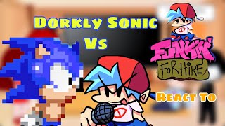 Dorkly Sonic  Cutscenes  Fnf React To Sonic For Hire Song FNF Hard [upl. by Gayel]