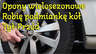 W Skodzie są zamontowane opony wielosezonowe robię zamianę kół tyłprzód [upl. by Sherye]