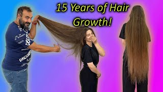 AMAZING HAIR 15 Years of Hair Growth ASMR Haircut But Not What You Think [upl. by Meihar188]