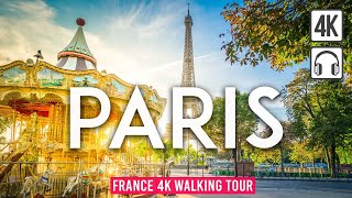 PARIS 4K Walking Tour  France Immersive Walk with Captions 4K60fps [upl. by Aimej19]