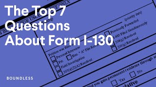 Frequently Asked Questions About Form I130 [upl. by Haimaj]