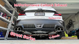 22 WRX MAPerformance Catback Exhaust Install wPampL Catted JPipe [upl. by Yesdnyl551]