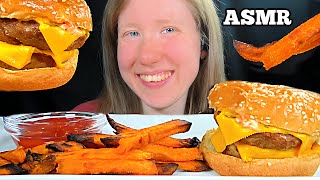 ASMR DOUBLE CHEESEBURGER MUKBANG EATING SOUNDS [upl. by Camala355]