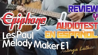 Epiphone Les Paul Melody Maker E1  Review y Audiotest [upl. by Sitruc847]