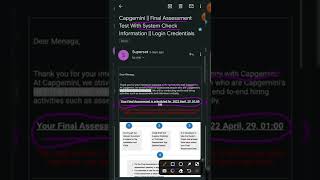 Capgemini Final Assessment Test date 29042022 [upl. by Oberg]