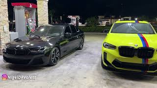 BMW M550i vs BMW X4M Competition CRAZY STREET RACE [upl. by Maurilla]