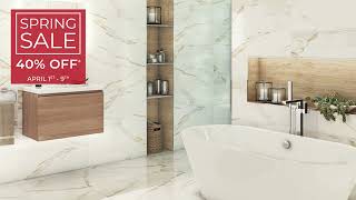 Porcelanosa USA  Spring Sale 2022  Bathroom [upl. by Eytteb]