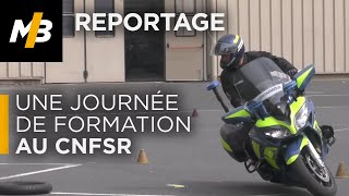 Une journée de formation au pilotage moto avec les Gendarmes au CNFSR  Reportage [upl. by Kiernan573]