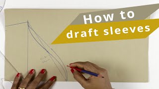 Lesson 3 How to make basic sleeves pattern in an easy way  application of measurements [upl. by Noremac]