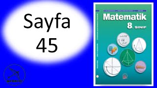 8sınıf MATEMATİK DERS KİTABI ADA YAYINCILIK sayfa 45 [upl. by Xylia17]