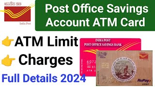 Post office savings account Atm card limit amp charges  Post office account Atm card charges [upl. by Asilanom]