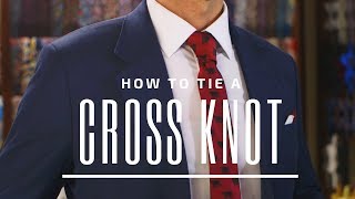 How To Tie a Cross Knot  Christensen Knot  Tie Knot Tutorial [upl. by Htenay]