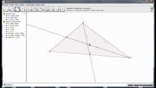 Baricentro de Um Triângulo  Geogebra [upl. by Ednew]