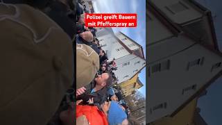 Politischer Aschermittwoch der Grünen in Biberach🚨🚜 demo traktor biberach pfefferspray [upl. by Eardna228]