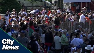 Papal mass in Basilica of Ste Anne de Beaupre Quebec [upl. by Ettenna771]