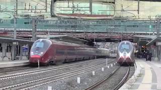 Stacja Trenitalia Roma Tiburtina  Frecciarossa Frecciargento Italo NTV IC Reg Cargo   city [upl. by Ettolrahc555]