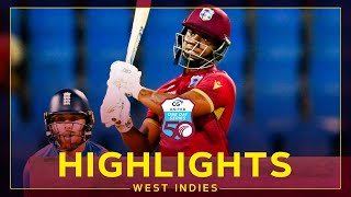 Evin Lewis Smashes 94 amp Motie Takes 4Fer  Highlights  West Indies v England  1st CG United ODI [upl. by Berkshire]