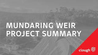 Mundaring Weir Project Summary [upl. by Laflam]