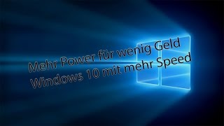 Windows 10 KOSTENLOS beschleunigen 2 [upl. by Angi]