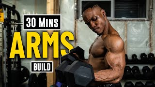 30 Minute Dumbbell Arms Workout Biceps amp Triceps  Build Muscle 10 [upl. by Tobye]