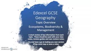 Edexcel GCSE Geography Ecosystems Overview [upl. by Nyleahs]