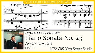 Beethoven Piano Sonata No 23 Appassionata Op 53 Horowitz 1972 [upl. by Barcellona]