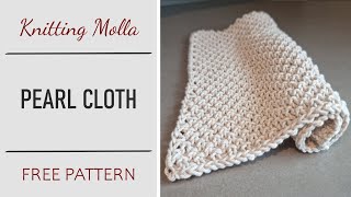 Knitted Dishcloth Free Knitting Pattern Beginner Project [upl. by Yelsel]