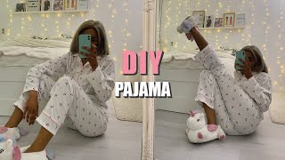 DIY PAJAMA PANTS  How to make pajama pants for beginners WITH sewing pattern [upl. by Shoshana]