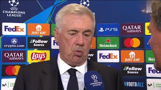 La reacción de ANCELOTTI tras el REAL MADRID 3 VS 1 STUTTGART en CHAMPIONS LEAGUE [upl. by Coyle]