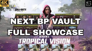 Next Season 11 BP Vault Full Showcase  Tropical Vision Battle Pass CODM  COD MOBILE [upl. by Bunce]