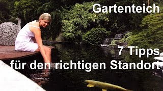 Gartenteich selber bauen  7 Tipps für den richtigen Standort  Video zu Gartenteich anlegen [upl. by Harbison253]