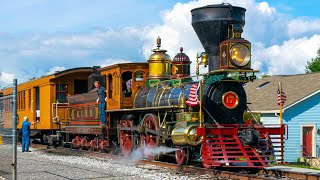 1860s Era 440 Steam Locomotive at Speed  Northern Central Railway [upl. by Seda]