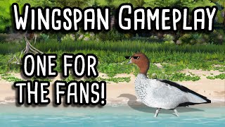 Wingspan Gameplay  Live Stream Highlight  One for the Maned Duck fans [upl. by Lazos]