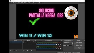 Solución OBS Studio Pantalla Negra 😎🥳 Win 11  Win 10 [upl. by Werdnael]