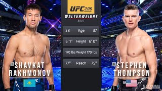 SHAVKAT RAKHMONOV VS STEPHEN THOMPSON FULL FIGHT UFC 296 [upl. by Desma]