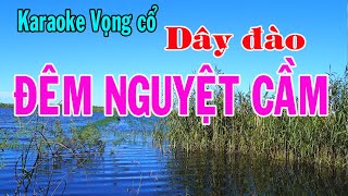 Karaoke vọng cổ ĐÊM NGUYỆT CẦM  DÂY ĐÀO [upl. by Atsirak566]