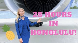 VLOG Purser on the 777 to Honolulu My First Long Haul Hawaii  Flight Attendant Vlog [upl. by Aner]