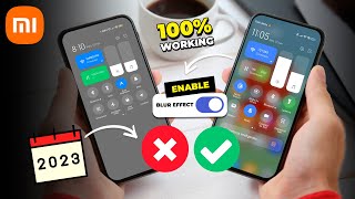 100 WORKING Remove GREY BACKGROUND in MIUI 14 CONTROL CENTER Enable BLUR EFFECT in Redmi Note 12 [upl. by Joslyn]