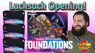 Multiple MYTHIC Promos  Magic the Gathering Foundations  3x PreRelease Kit Opening with Codes [upl. by Linzer]