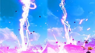 WHAT HAPPENS IF YOU STAND IN THE GIGANTIC LASER BEAM PURPLE RIFT RIP FORTNITE [upl. by Losse542]