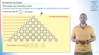 Combinatoriek  de driehoek van Pascal vwo A  WiskundeAcademie [upl. by Dhaf]