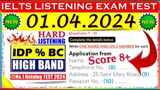 IELTS LISTENING PRACTICE TEST 2024 WITH ANSWERS  01042024 [upl. by Eniliuqcaj]