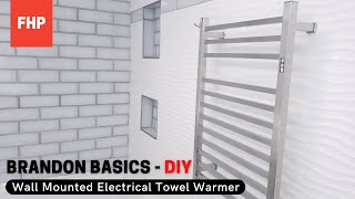 Electric Towel Warmer Installation  Brandon Basics [upl. by Odlonyer]