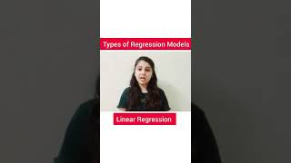 Types of Regression Models Linear regression shorts youtubeshorts [upl. by Yetac677]