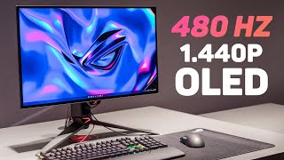 Einfach verrückt 480 Hz 1440p OLED GamingMonitor Asus ROG Swift OLED PG27AQDP [upl. by Darom]